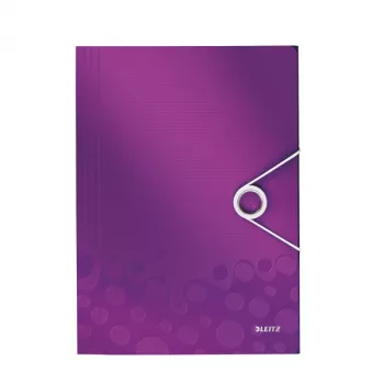 Leitz 3-Flap Folder WOW PP A4, A4, polipropileno (PP), metálico, roxo, Hochformat, 150 folhas, 235 mm