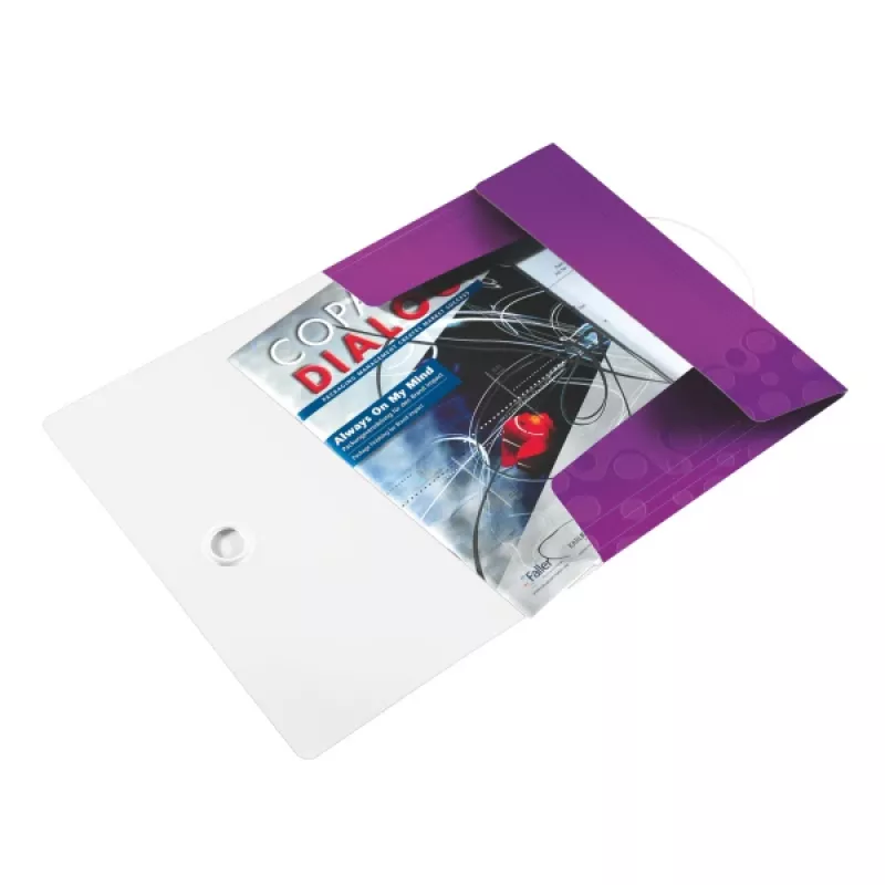 Leitz 3-Flap Folder WOW PP A4, A4, polipropileno (PP), metálico, roxo, Hochformat, 150 folhas, 235 mm