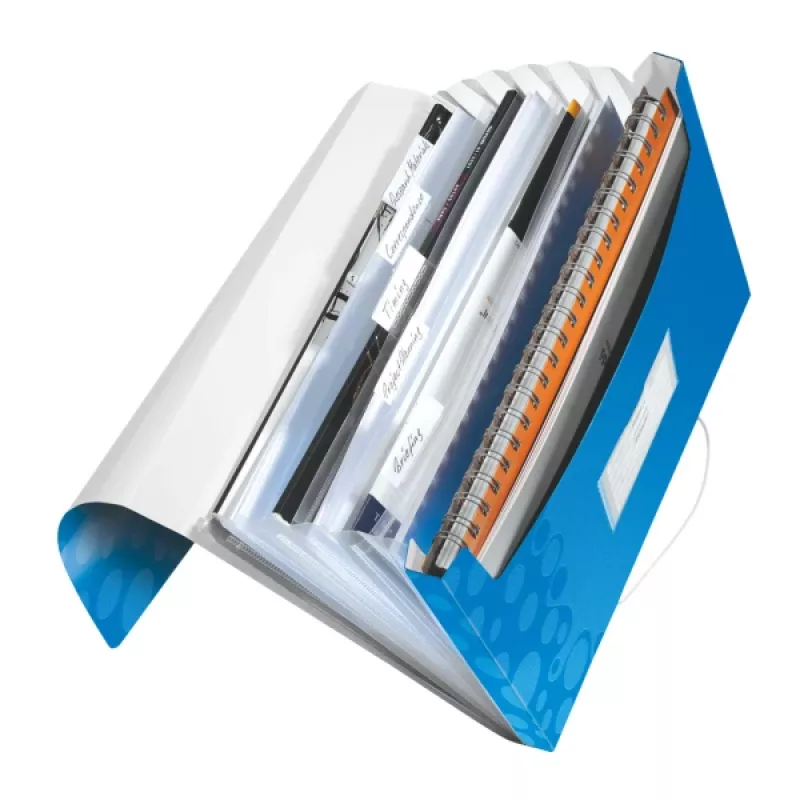 Leitz Project File WOW PP, A4, polipropileno (PP), azul, 200 folhas, 254 mm, 38 mm
