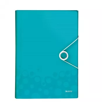 Leitz Pasta de projeto WOW PP, pasta convencional, A4, polipropileno (PP), turquesa, 200 folhas, 254 mm