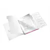Leitz Dossier WOW PP com 6 separadores, A4, polipropileno (PP), metálico, rosa, 200 folhas, 260 mm, 17 mm