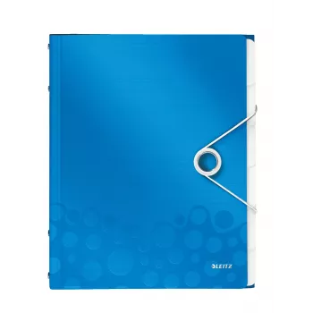 Leitz WOW PP Trennblätter-Buch, 6 Tabs, A4, polipropileno (PP), azul, metálico, 200 folhas, 260 mm, 17 mm
