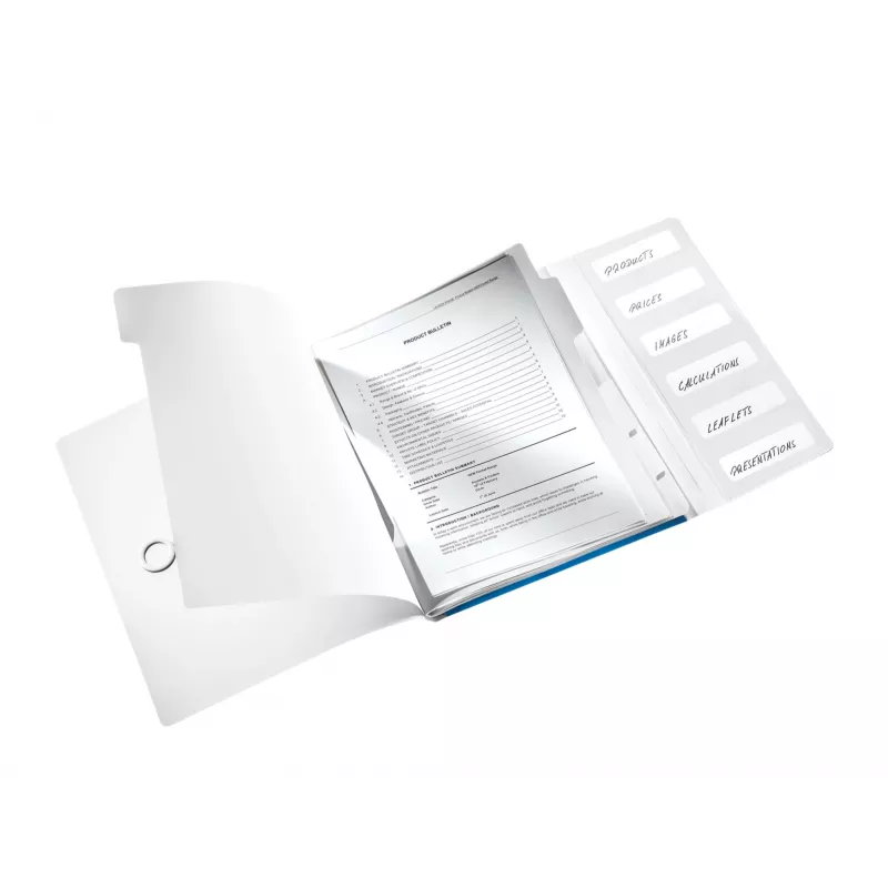 Leitz WOW PP Trennblätter-Buch, 6 Tabs, A4, polipropileno (PP), azul, metálico, 200 folhas, 260 mm, 17 mm