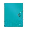 Leitz WOW PP Registerbuch, 6-teilig, A4, polipropileno (PP), azul, metálico, 200 folhas, 260 mm, 17 mm