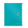 Livro de separadores Leitz WOW em PP, 12 separadores, A4, polipropileno (PP), azul, metálico, 200 folhas, 265 mm, 17 mm