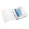 Dossier de anéis Leitz WOW PP A4 2RR/25mm, A4, anéis redondos, polipropileno (PP), azul, metálico, branco, 190 folhas