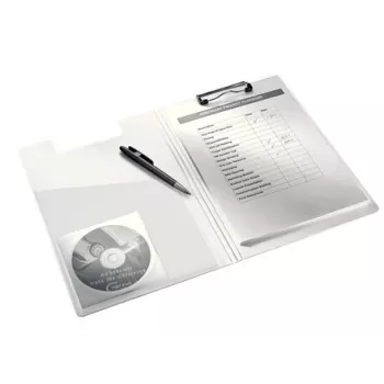 Prancheta com tampa Leitz WOW, A4, polyfoam, rosa, 75 folhas, 1 bolsa, 230 mm