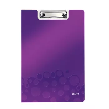 Prancheta com tampa Leitz WOW, A4, polyfoam, roxo, 75 folhas, 1 bolsa, 230 mm