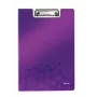 Prancheta com tampa Leitz WOW, A4, polyfoam, roxo, 75 folhas, 1 bolsa, 230 mm