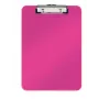 Prancheta sem tampa frontal Leitz WOW, A4, plástico, rosa, 80 folhas, 228 mm, 320 mm