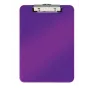 Prancheta sem tampa frontal Leitz WOW, A4, plástico, roxo, 80 folhas, 228 mm, 320 mm