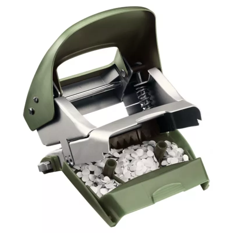 Perfurador de pinça Leitz NeXXt Style, 2 furos 30 folhas metal, 30 folhas, verde, prateado, metal, 8 cm, A6, 107 mm
