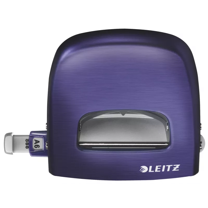 Perfurador Leitz Hole Punch Style NeXXt, 2 furos 30 folhas metal, 30 folhas, azul, 8 cm, A6, 380 g, 107 x 100 x 137 mm