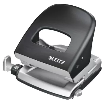 Perfurador Leitz Style NeXXt, 2 furos 30 folhas metal, 30 folhas, preto, 8 cm, A4, 380 g, 107 x 100 x 137 mm