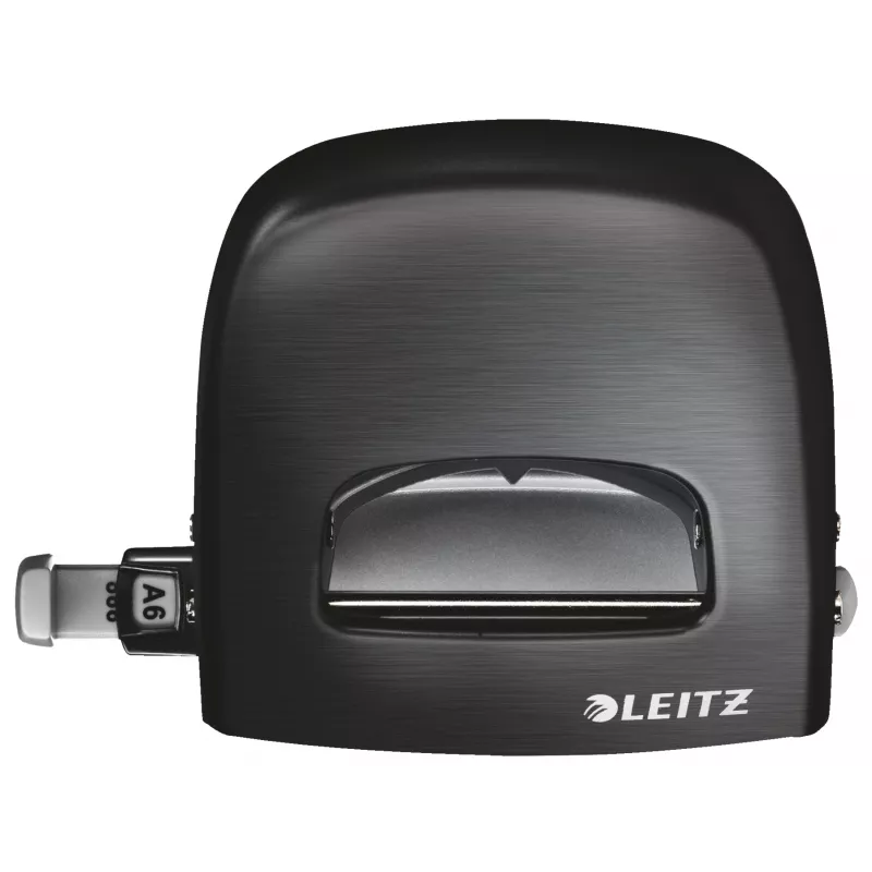 Perfurador Leitz Style NeXXt, 2 furos 30 folhas metal, 30 folhas, preto, 8 cm, A4, 380 g, 107 x 100 x 137 mm