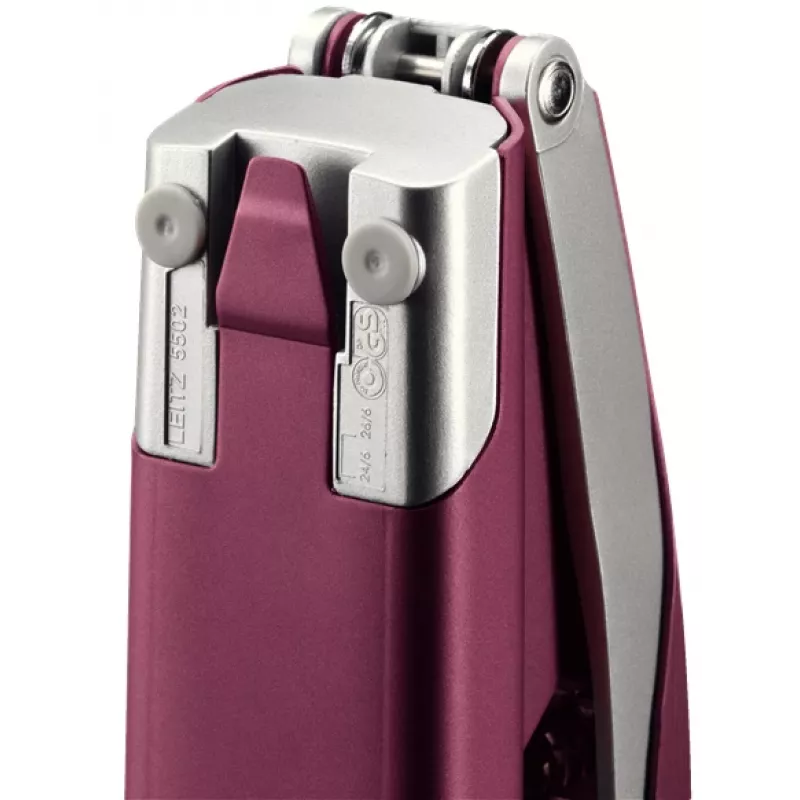 Agrafador Leitz NeXXt Style, 30 folhas metal, 30 folhas, vermelho, prateado, 24/6, metal, plástico, 80 g/m², superior