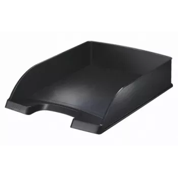 Bandeja de correspondência Leitz Style, plástico, preto, A4, envelope, carta, nota, papel, 255 x 357 x 70 mm, 280 g