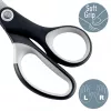 Tesoura de qualidade Leitz Titanium 150 mm, adulto, corte reto, unidade, preto, metálico, aço inoxidável, titânio