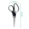 Tesoura de qualidade Leitz Titanium 150 mm, adulto, corte reto, unidade, preto, metálico, aço inoxidável, titânio