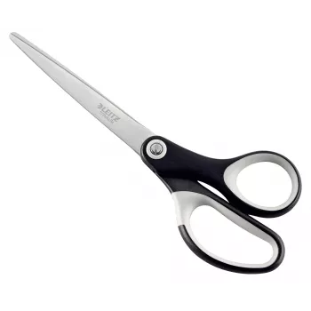 Tesoura de qualidade Leitz Titanium 180 mm, adulto, corte reto, unidade, preto, prateado, aço inoxidável, tesoura de escritório