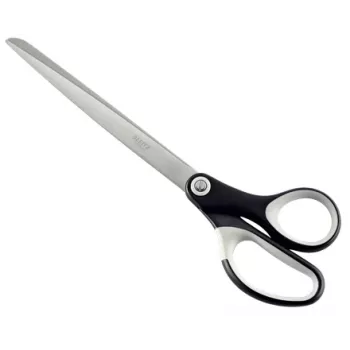 Tesoura de qualidade Leitz Titanium 260 mm, adulto, corte reto, unidade, preto, aço inoxidável, aço inoxidável, tesoura de escritório