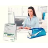 Leitz NeXXt Agrafador a pilhas WOW 5566, 10 folhas, 1 cm, plástico, azul, branco, pilha, 50 mm