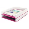 Leitz Bandeja de correspondência WOW Dual Colour, plástico, metálico, rosa, A4, 267 mm, 336 mm, 49 mm
