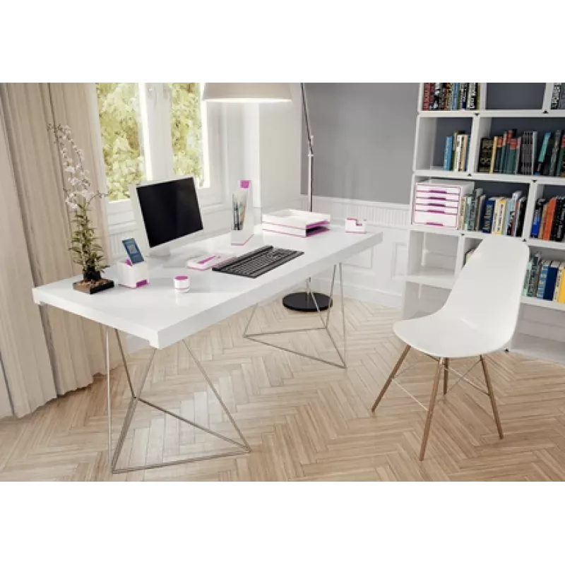 Leitz Bandeja de correspondência WOW Dual Colour, plástico, metálico, rosa, A4, 267 mm, 336 mm, 49 mm
