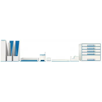 Leitz Bandeja de correspondência WOW Dual Colour, plástico, azul, metálico, A4, 267 mm, 336 mm, 49 mm