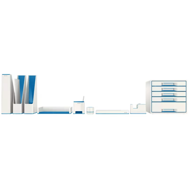 Leitz Bandeja de correspondência WOW Dual Colour, plástico, azul, metálico, A4, 267 mm, 336 mm, 49 mm