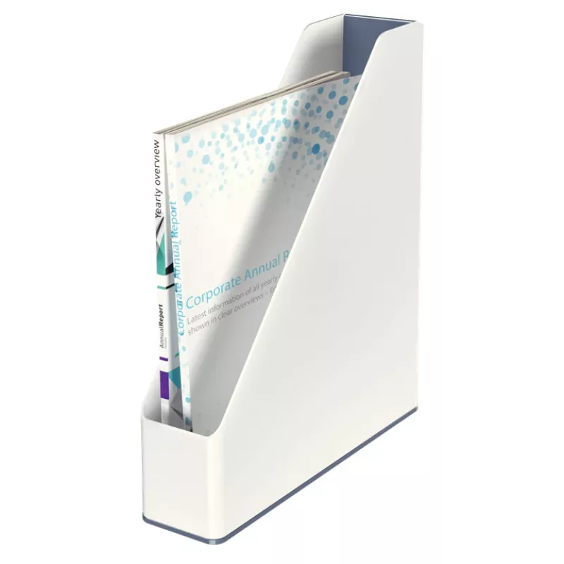 Leitz Arquivador de revistas WOW Dual Colour, branco, plástico, A4, 272 mm, 318 mm, 430 g