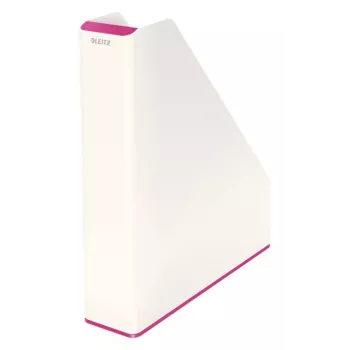 Leitz Arquivador de revistas WOW Dual Colour, rosa, branco, plástico, A4, 272 mm, 318 mm, 430 g