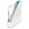 Leitz Arquivador de revistas WOW Dual Colour, azul, branco, plástico, A4, 272 mm, 318 mm, 430 g
