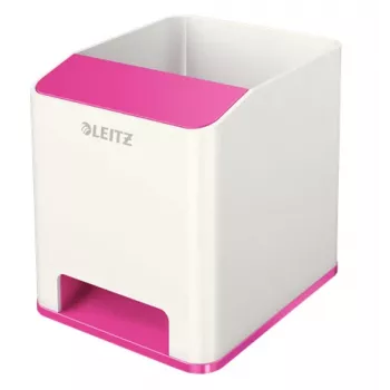 Leitz Porta-canetas Sound WOW, rosa, branco, poliestireno, 90 mm, 101 mm, 100 mm, 140 g