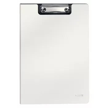 Leitz Pasta com clip e capa frontal Solid, A4, branco, 75 folhas, espuma de poliuretano, 229 mm, 16 mm