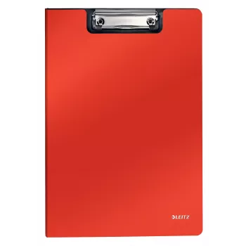 Leitz Pasta com clip e capa frontal Solid, A4, vermelho, 75 folhas, espuma de poliuretano, 229 mm, 16 mm