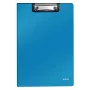 Leitz Pasta com clip e capa frontal Solid, A4, azul, 75 folhas, espuma de poliuretano, 229 mm, 16 mm