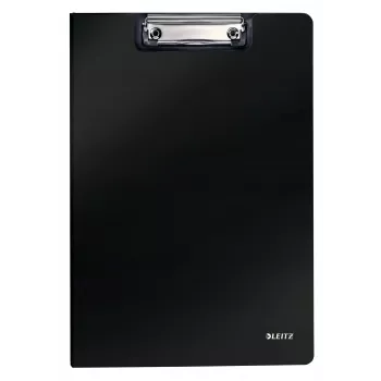 Leitz Pasta com clip e capa frontal Solid, A4, preto, 75 folhas, espuma de poliuretano, 229 mm, 16 mm