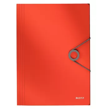 Leitz Pasta com aba 3 lados Solid PP A4, pasta com aba, A4, polipropileno (PP), vermelho, 150 folhas, 80 g/m²