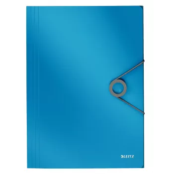 Leitz Pasta com aba 3 lados Solid PP A4, pasta com aba, A4, polipropileno (PP), azul, 150 folhas, 80 g/m²