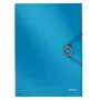 Leitz Pasta com aba 3 lados Solid PP A4, pasta com aba, A4, polipropileno (PP), azul, 150 folhas, 80 g/m²