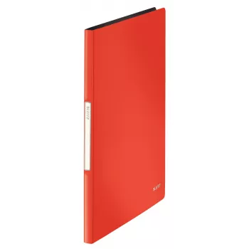 Leitz Livro de apresentação Solid PP 20 bolsas, vermelho, polipropileno (PP), 20 bolsas, formato vertical, A4, 231 mm