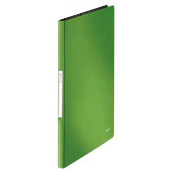 Leitz Livro de apresentação Solid PP 20 bolsas, verde, polipropileno (PP), 20 bolsas, formato vertical, A4, 231 mm