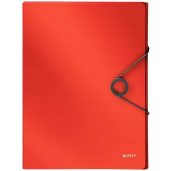Leitz Caixa de arquivo Solid PP 30 mm, pasta com aba, A4, polipropileno (PP), vermelho, 250 folhas, 80 g/m²
