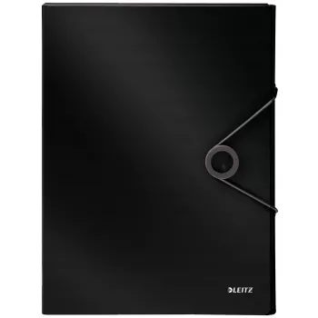 Leitz Caixa de arquivo Solid PP 30 mm, pasta com aba, A4, polipropileno (PP), preto, 250 folhas, 80 g/m²