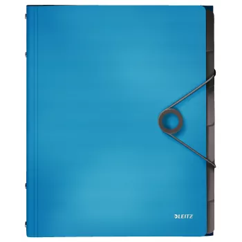 Leitz Trennbuch Solid 6 separadores, pasta com aba, A4, polipropileno (PP), azul, 200 folhas, 80 g/m²