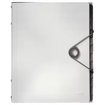 Leitz Trennbuch Solid 12 separadores, pasta com aba, A4, polipropileno (PP), branco, 200 folhas, 80 g/m²