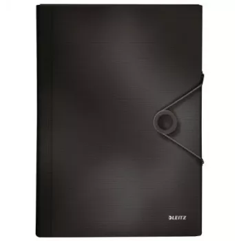 Leitz pasta de projeto Solid PP, A4, polipropileno (PP), preto, 250 folhas, 80 g/m², elástico