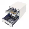Leitz gaveteiro WOW Cube 4 gavetas, 4 gavetas, plástico, branco, 1 unid., 287 mm, 270 mm