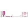 Leitz gaveteiro WOW Cube 5 gavetas, 5 gavetas, plástico, rosa, branco, 1 unid., 270 mm, 287 mm